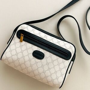 Bally Vintage Monogram Crossbody Bag Canvas Leather Trim COA Like New NWOT